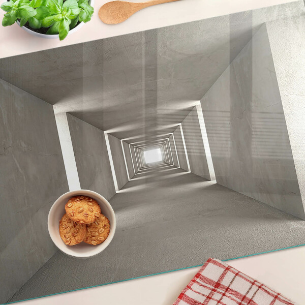 Schneidebrett glas Geometrischer Innenraum mit Tiefeneffekt