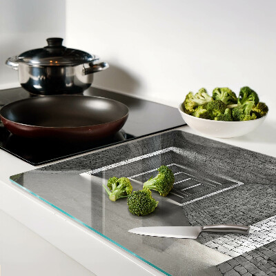 Glas-Schneidebrett mit Motiv 