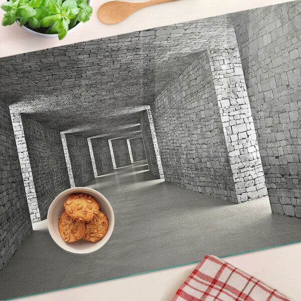 Glas-Schneidebrett mit Motiv 