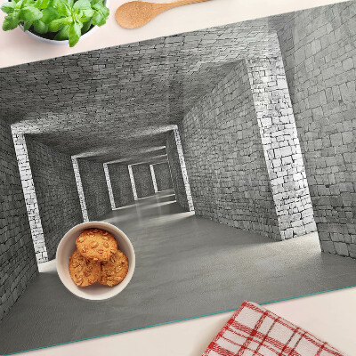 Glas-Schneidebrett mit Motiv 