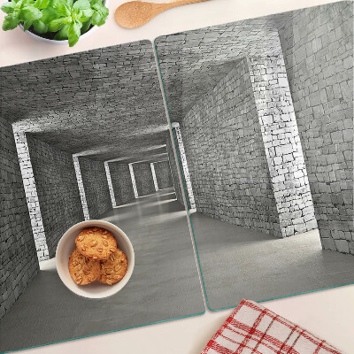 Glas-Schneidebrett mit Motiv 