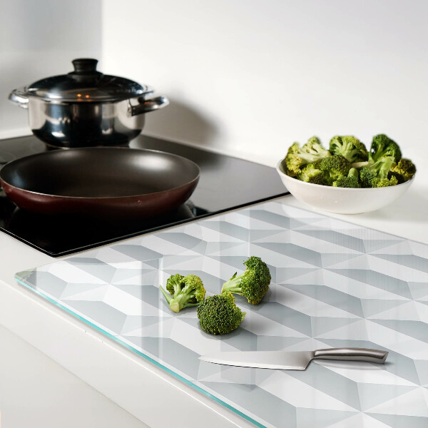 Schneidebrett glas 3D-Würfelgeometrie