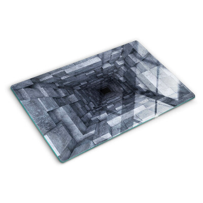 Glas-Schneidebrett mit Illusion eines tiefen Lochs