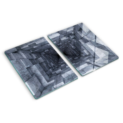 Glas schneidebrett Illusion eines tiefen Lochs