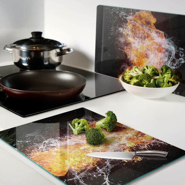 Glas-Schneidebrett mit dem Motiv 