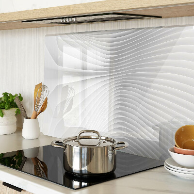 Schneidebrett Glas mit wellen- und linienmuster in Grautönen