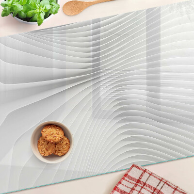 Schneidebrett glas Wellen und Linien in Grautönen