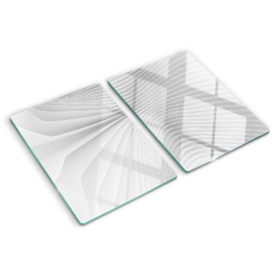 Schneidebrett glas Wellen und Linien in Grautönen