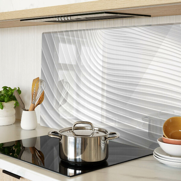 Glas schneidebrett Wellen und Linien in Grautönen