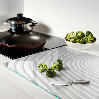 Glas schneidebrett Wellen und Linien in Grautönen