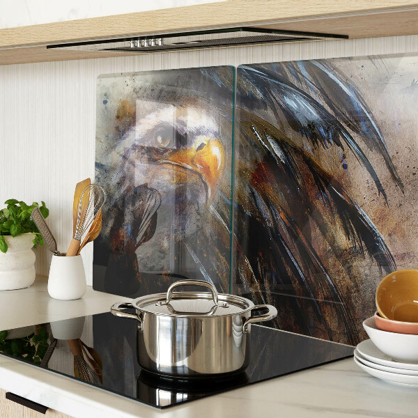 Glas-Schneidebrett mit dem Motiv ‚Adler in Bewegung‘