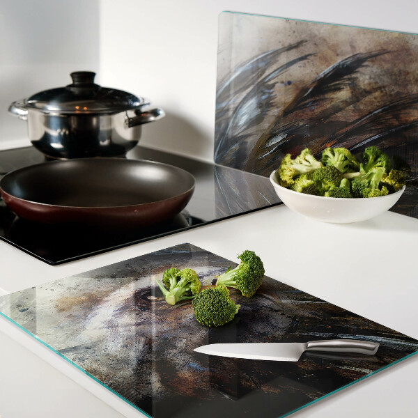 Glas-Schneidebrett mit dem Motiv ‚Adler in Bewegung‘