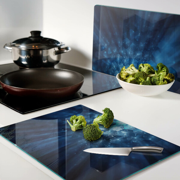 Schneidebrett Blaue Lichtstrahlen