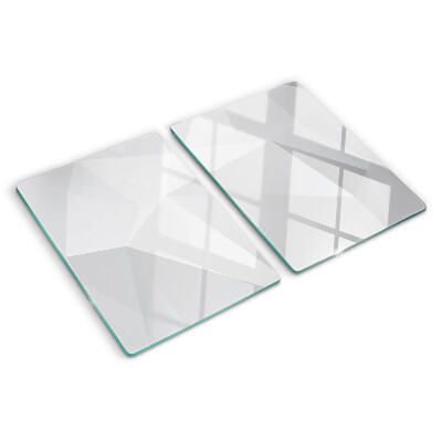 Glas schneidebrett Geometrische Formen in Grautönen