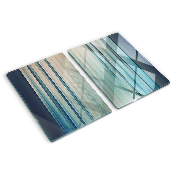 Glas schneidebrett Abstrakte Linien in Blautönen