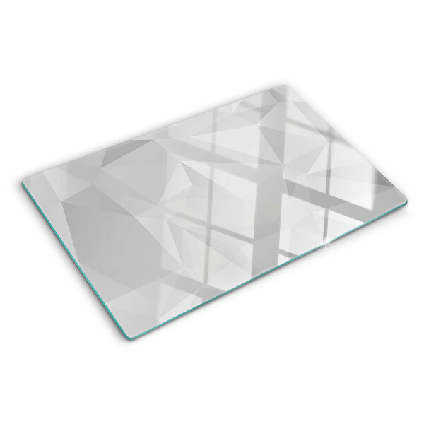 Schneidebrett glas Geometrie in Grautönen