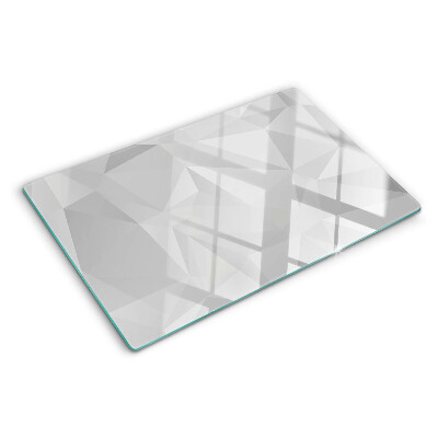 Schneidebrett glas Geometrie in Grautönen