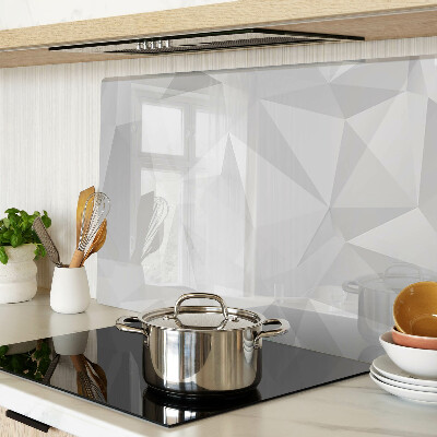 Schneidebrett Glas mit geometrischem Muster in Grautönen