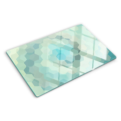 Schneidebrett Geometrische Formen in Blautönen