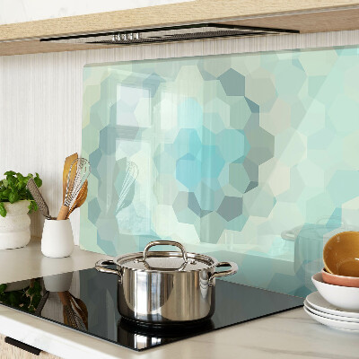 Schneidebrett mit geometrischem Muster in Blautönen