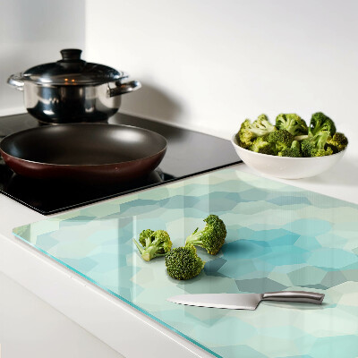 Schneidebrett Geometrische Formen in Blautönen