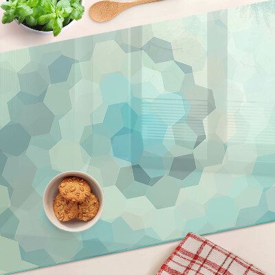 Schneidebrett Geometrische Formen in Blautönen