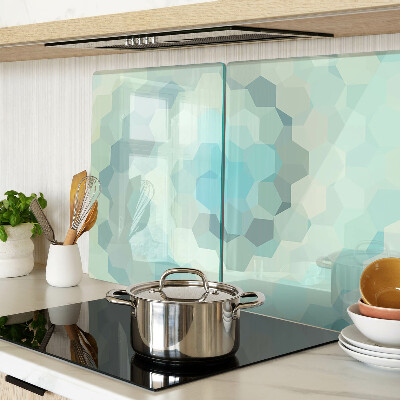 Schneidebrett Geometrische Formen in Blautönen