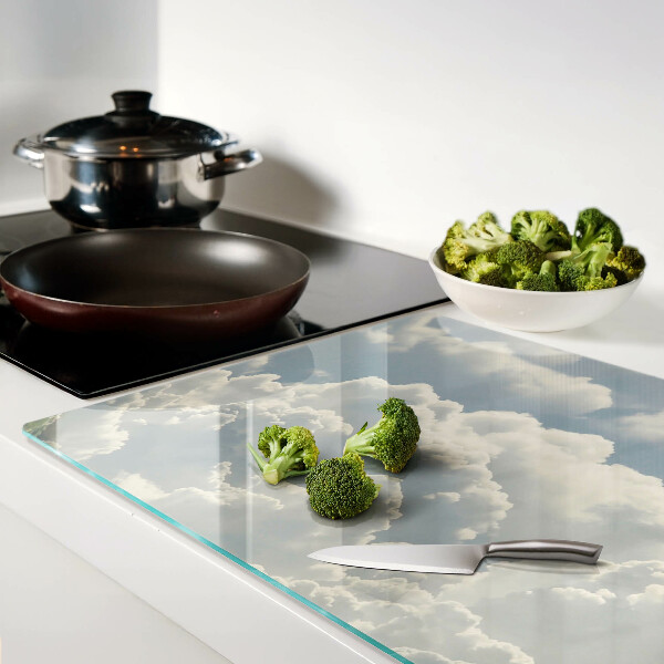 Schneidebrett glas Wolken am Himmel