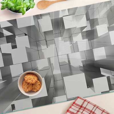 Glas Schneidebrett mit abstraktem geometrischem Motiv