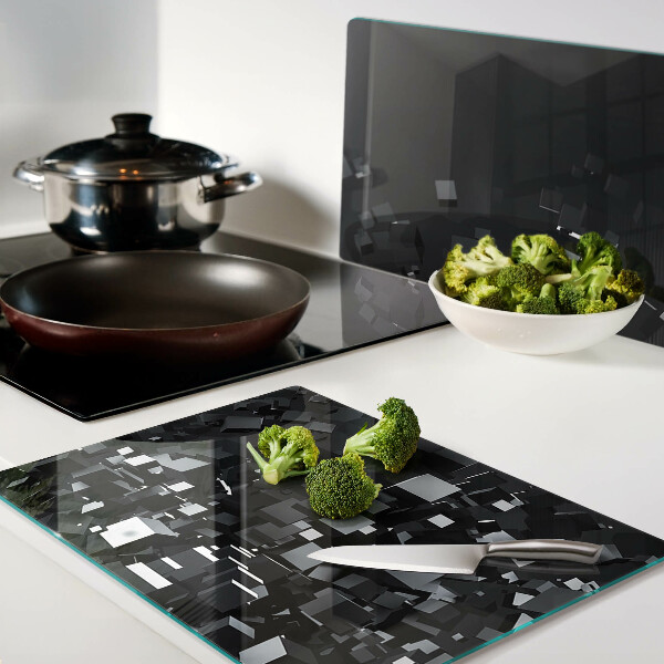 Schneidebrett Abstrakte schwarze Würfel