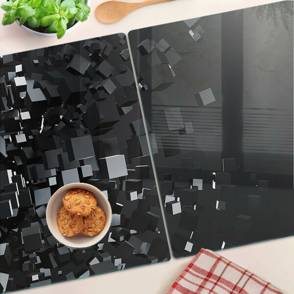 Schneidebrett Abstrakte schwarze Würfel