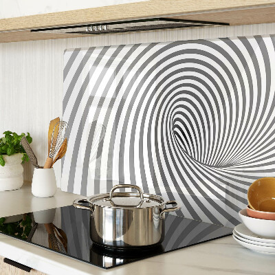 Glas schneidebrett Optisches Spiralmotiv