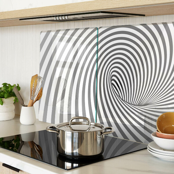 Glas schneidebrett Optisches Spiralmotiv