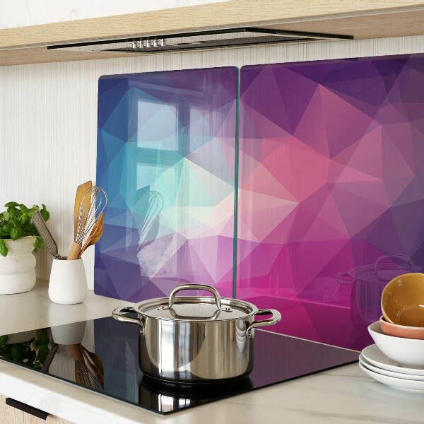 Schneidebrett Geometrie in Rosa- und Blautönen