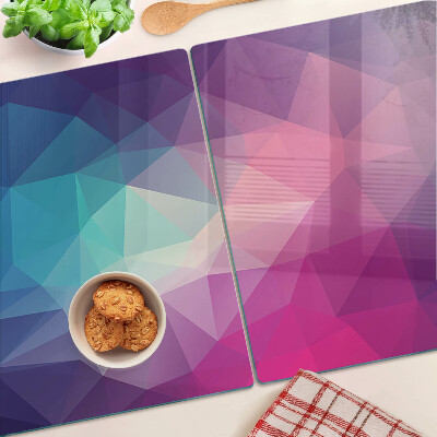 Schneidebrett Geometrie in Rosa- und Blautönen