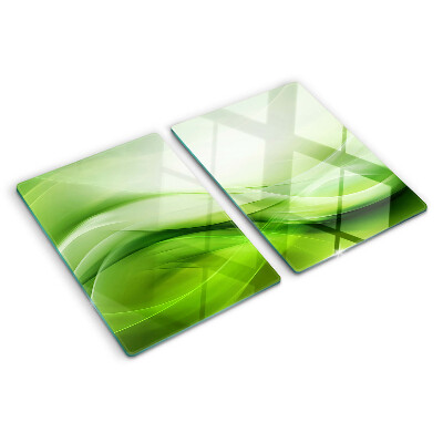 Glas schneidebrett Grüne Wellen und Farbverläufe