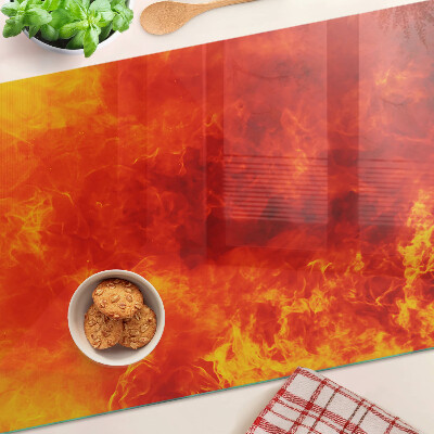 Glas schneidebrett Feuer und Flammen