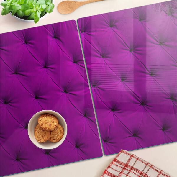 Schneidebrett mit lila Steppung