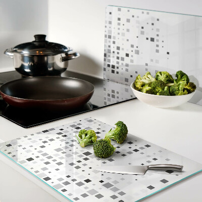 Glas schneidebrett Geometrische Muster in Grautönen