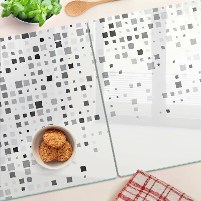 Glas schneidebrett Geometrische Muster in Grautönen