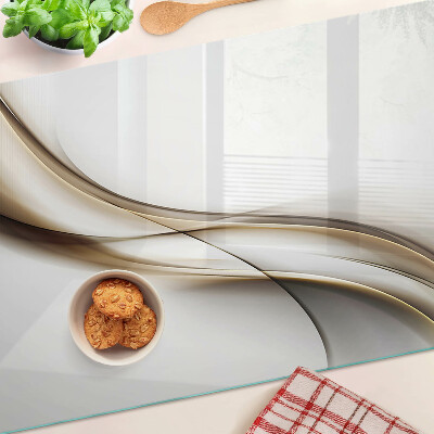 Schneidebrett Wellen in Beigetönen