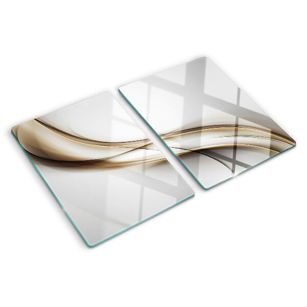 Schneidebrett mit wellenförmigem Muster in Beigetönen