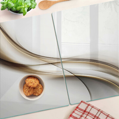 Schneidebrett Wellen in Beigetönen