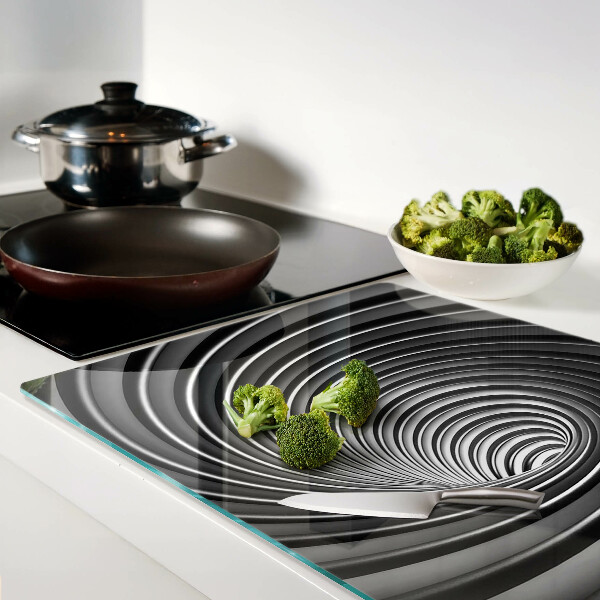 Schneidebrett mit wirbelndem Spiralmuster