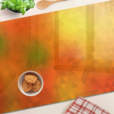 Glas schneidebrett Geometrie in Orangetönen