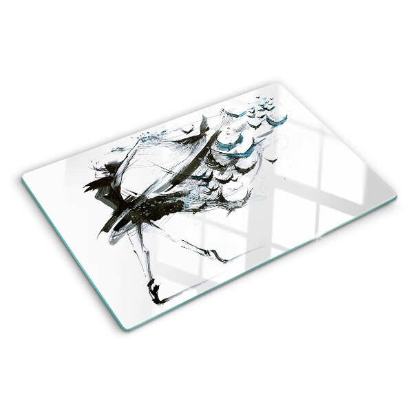 Glas schneidebrett Geflügelter Tanz