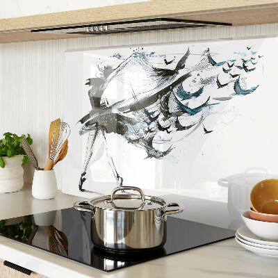 Glas schneidebrett Geflügelter Tanz