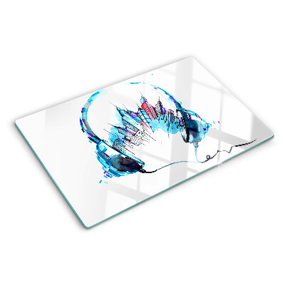 Schneidebrett mit aufgedrucktem Stadtpanorama