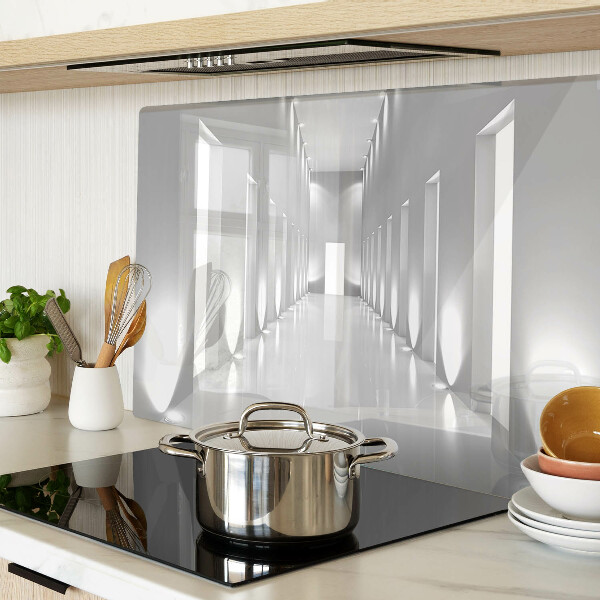 Schneidebrett mit abstraktem Lichtlabyrinth-Motiv