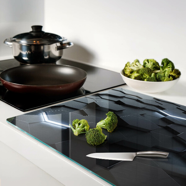 Schneidebrett glas Sechseckiges Muster mit 3D-Effekt